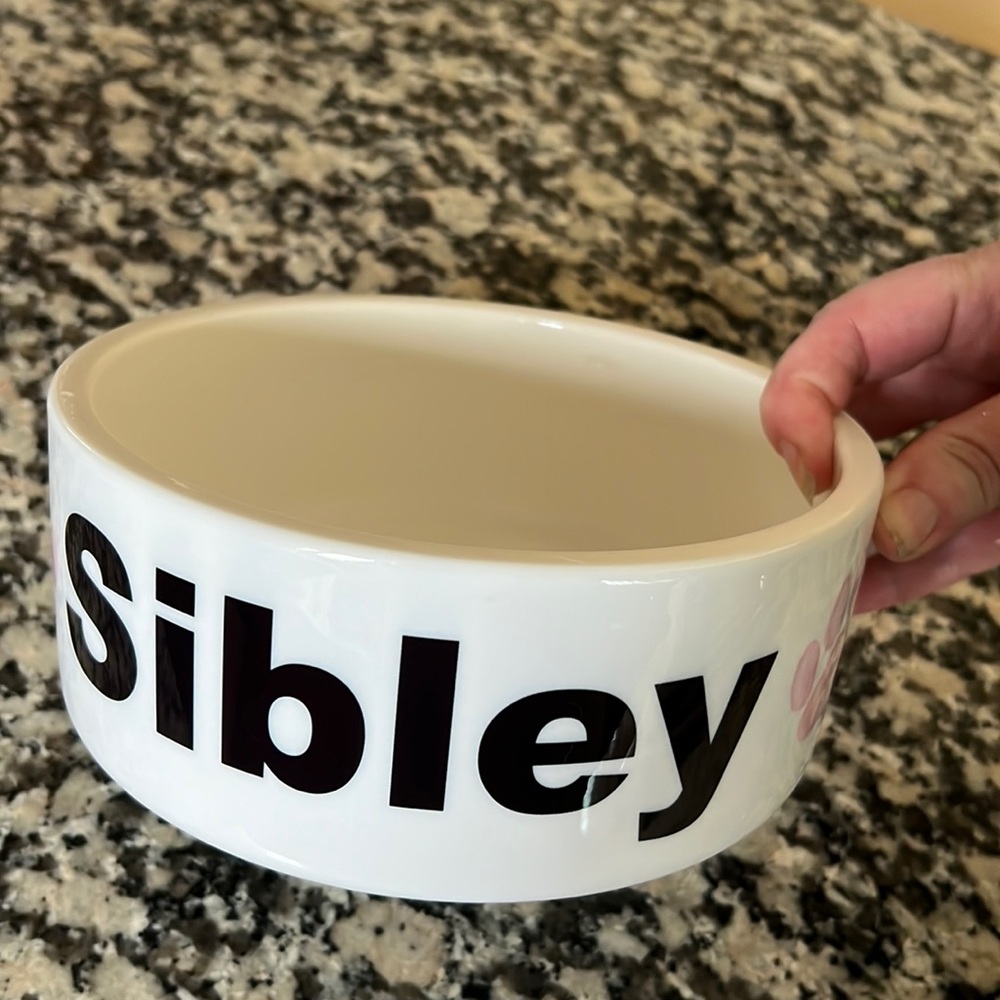 Dog dish, custom-made by Ocra Costings